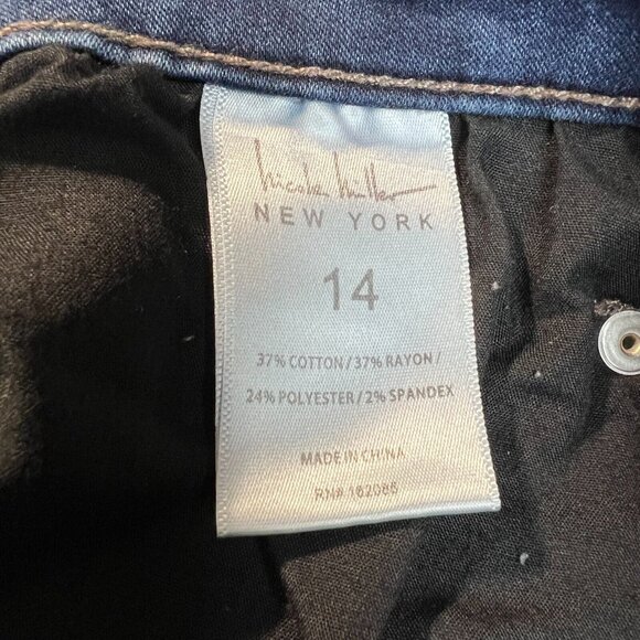 Nicole Miller Soho High Rise Skinny Jeans Womens 14 Dark Blue Stretch Denim - Picture 13 of 14